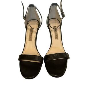 Zara Basic Collection Womens 39 US 8 Stiletto Heels Pumps Black‎ Ankle Strap